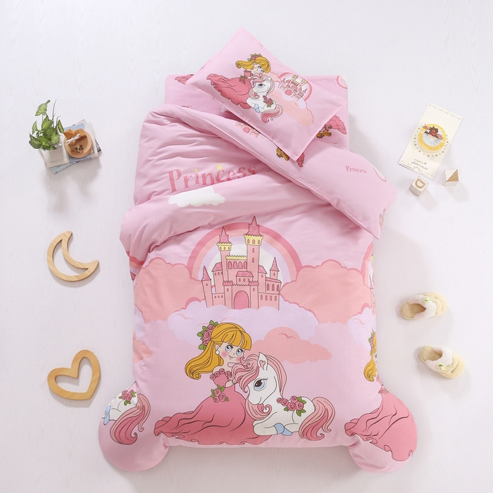 91家纺网 家纺一手货源 找家纺 （总）鱼宝 2025新款全棉幼儿园套件 三件套—童真系列