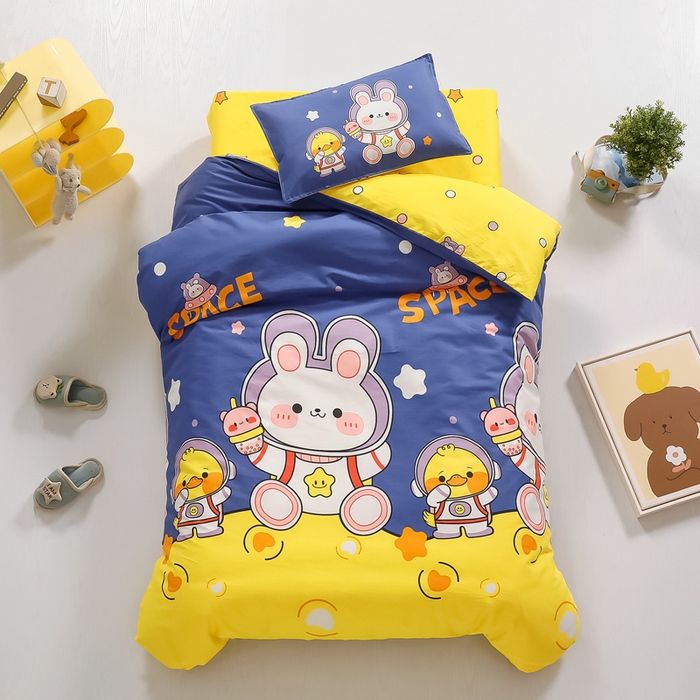 91家纺网 家纺一手货源 找家纺 （总）鱼宝 2025新款全棉幼儿园套件 三件套—童真系列