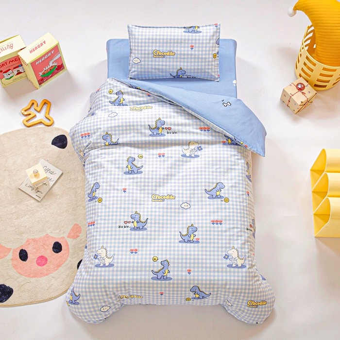 91家纺网 家纺一手货源 找家纺 （总）鱼宝 2025新款全棉幼儿园套件 三件套—童真系列