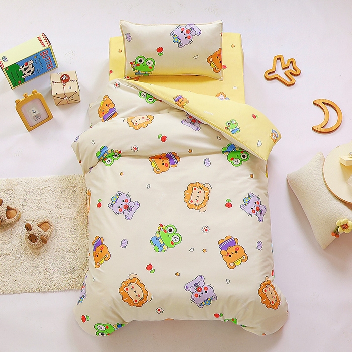 91家纺网 家纺一手货源 找家纺 （总）鱼宝 2025新款全棉幼儿园套件 三件套—童真系列