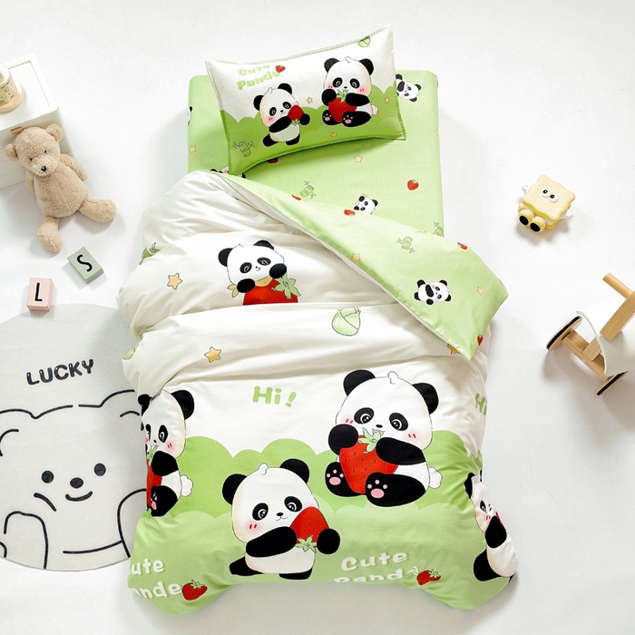 91家纺网 家纺一手货源 找家纺 （总）鱼宝 2025新款全棉幼儿园套件 三件套—童真系列