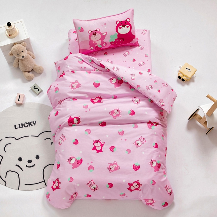 91家纺网 家纺一手货源 找家纺 （总）鱼宝 2025新款全棉幼儿园套件 三件套—童真系列