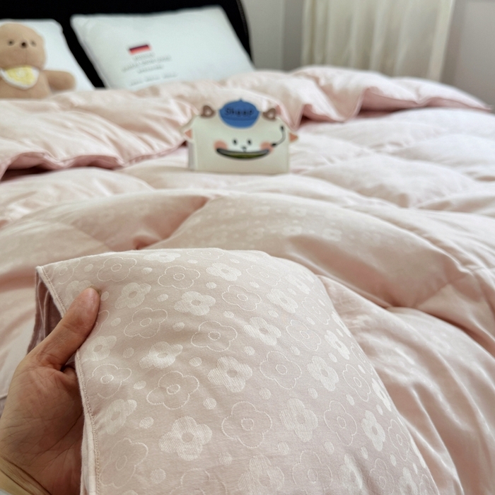 91家纺网 家纺一手货源 找家纺 （总）静若居羽绒被壳 2025新款双层全棉提花羽绒被壳冬被