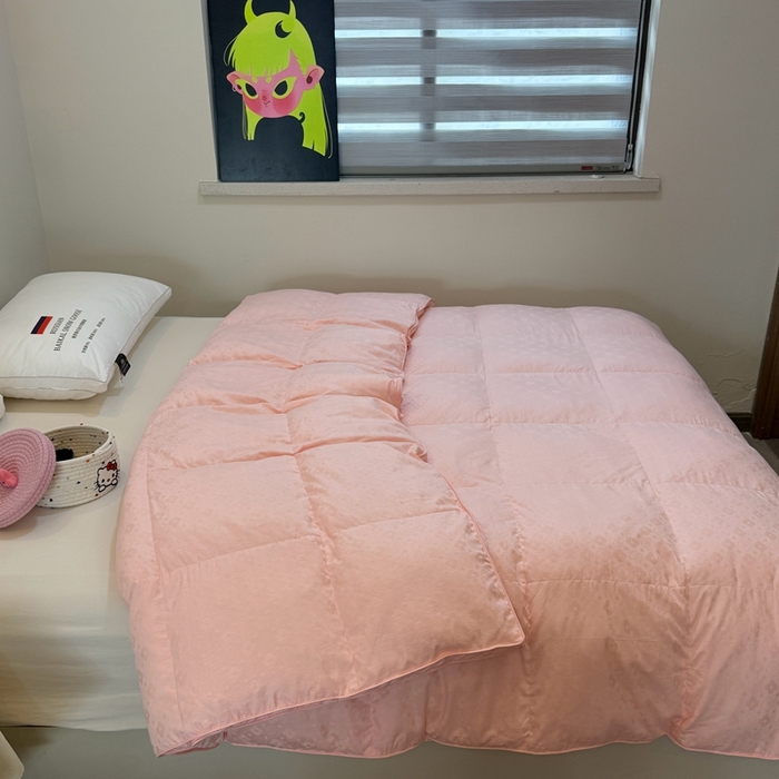 91家纺网 家纺一手货源 找家纺 华盛羽绒被壳 2025新款双层全棉提花羽绒被壳冬被 四叶草豆沙