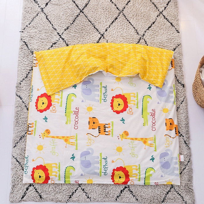 91家纺网 家纺一手货源 找家纺 鱼宝 2025新款全棉幼儿园套件 三件套—童真系列 动物乐园