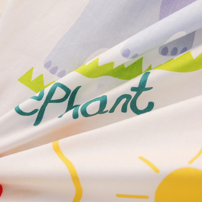 91家纺网 家纺一手货源 找家纺 鱼宝 2025新款全棉幼儿园套件 三件套—童真系列 动物乐园