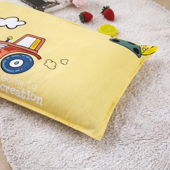 91家纺网 家纺一手货源 找家纺 鱼宝 2025新款全棉幼儿园套件 三件套—童真系列 工程小分队