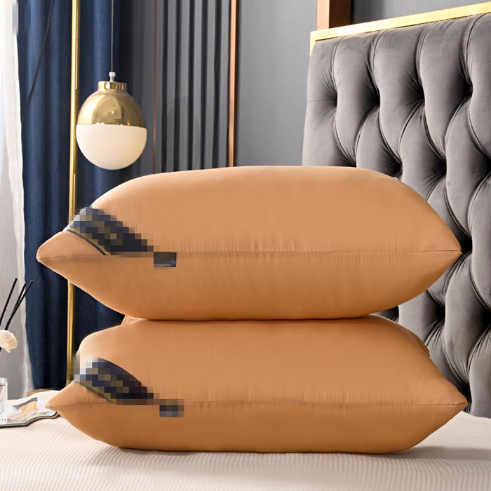 91家纺网 家纺一手货源 找家纺 永乐枕芯 2025新款引流热款酒店单双边羽丝绒枕头枕芯（尺寸和重量均可定制） 单边驼色