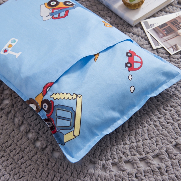 91家纺网 家纺一手货源 找家纺 鱼宝 2025新款全棉幼儿园套件 三件套—童真系列 挖土机