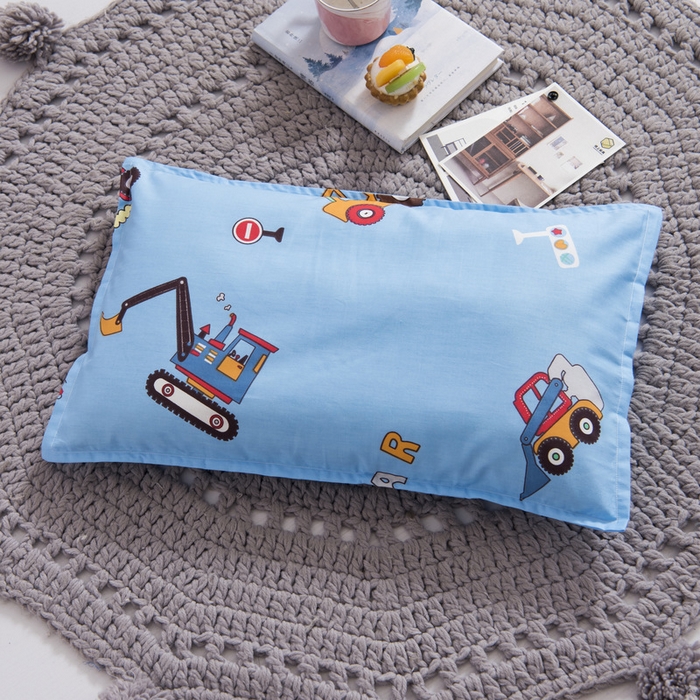 91家纺网 家纺一手货源 找家纺 鱼宝 2025新款全棉幼儿园套件 三件套—童真系列 挖土机