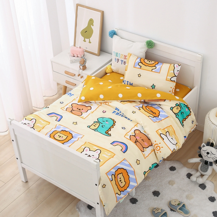 91家纺网 家纺一手货源 找家纺 鱼宝 2025新款全棉幼儿园套件 三件套—童真系列 星空宝贝