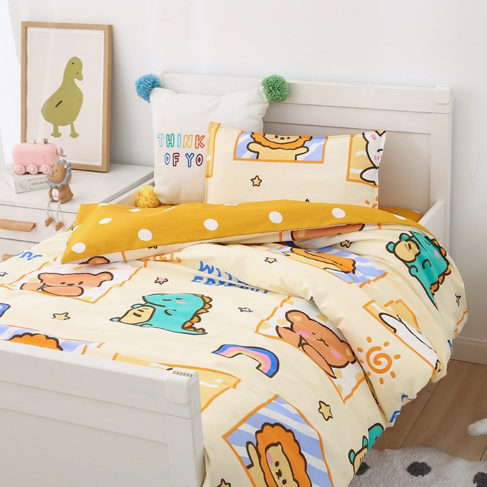 91家纺网 家纺一手货源 找家纺 鱼宝 2025新款全棉幼儿园套件 三件套—童真系列 星空宝贝