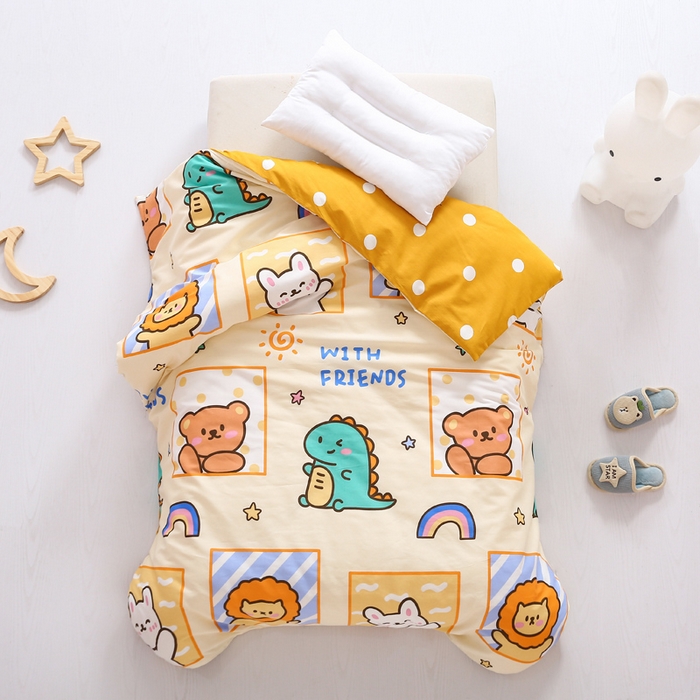 91家纺网 家纺一手货源 找家纺 鱼宝 2025新款全棉幼儿园套件 三件套—童真系列 星空宝贝