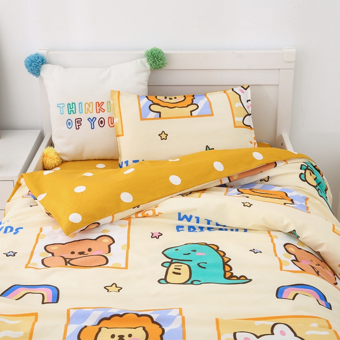 91家纺网 家纺一手货源 找家纺 鱼宝 2025新款全棉幼儿园套件 三件套—童真系列 星空宝贝