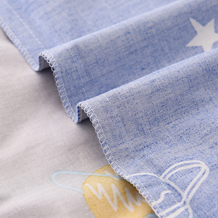 91家纺网 家纺一手货源 找家纺 鱼宝 2025新款全棉幼儿园套件 三件套—童真系列 星空火箭