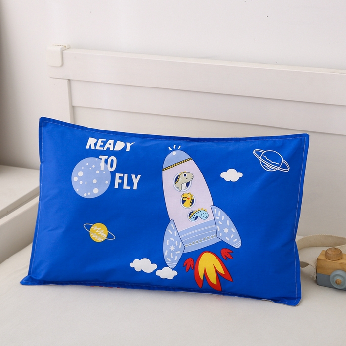 91家纺网 家纺一手货源 找家纺 鱼宝 2025新款全棉幼儿园套件 三件套—童真系列 星空火箭