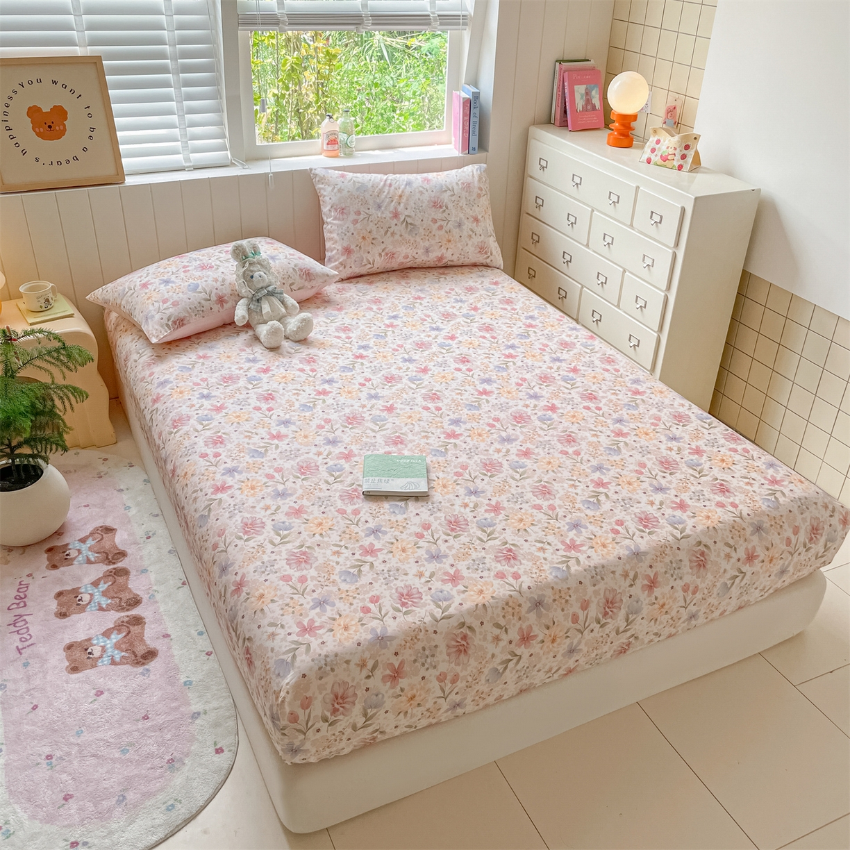 91家纺网 家纺一手货源 找家纺 （总）如约 2025新款全棉印花单床笠