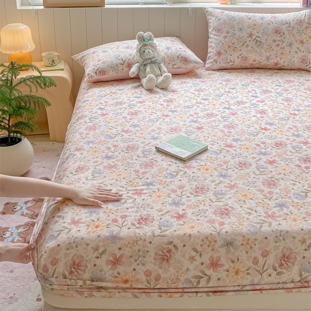 91家纺网 家纺一手货源 找家纺 （总）如约 2025新款全棉印花单床笠