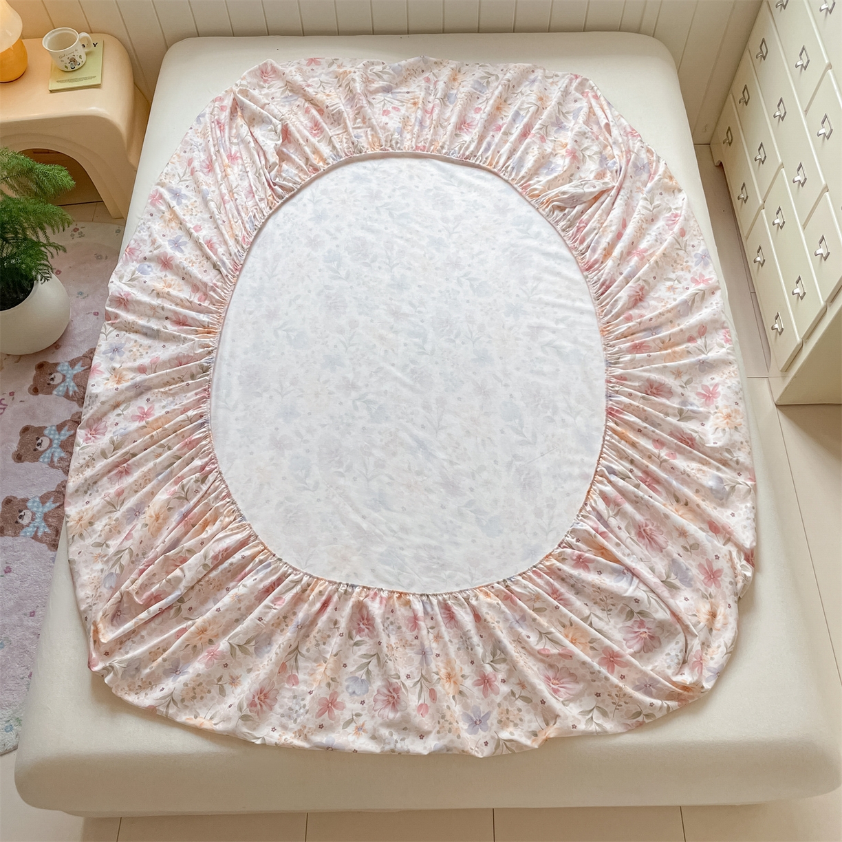 91家纺网 家纺一手货源 找家纺 （总）如约 2025新款全棉印花单床笠