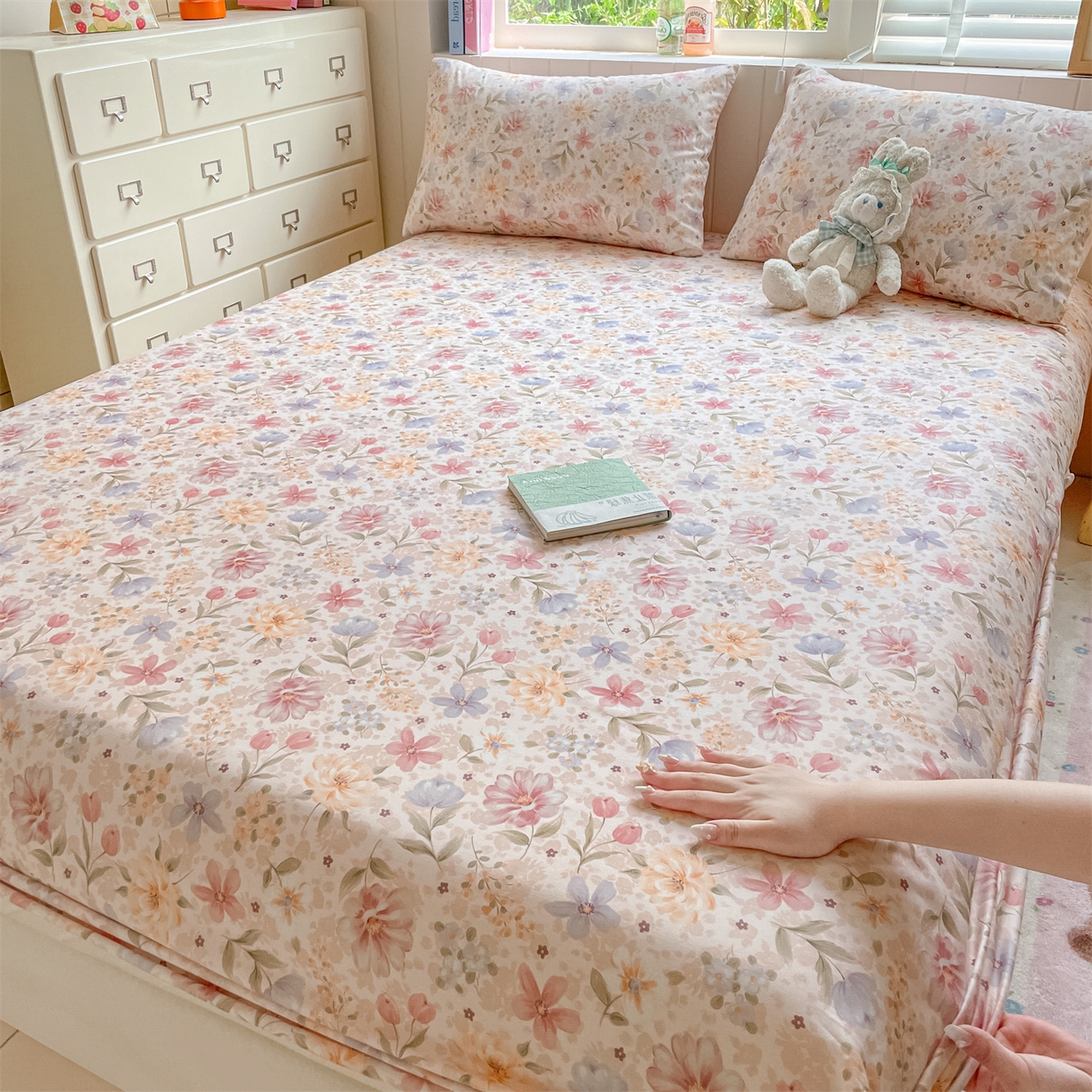 91家纺网 家纺一手货源 找家纺 （总）如约 2025新款全棉印花单床笠