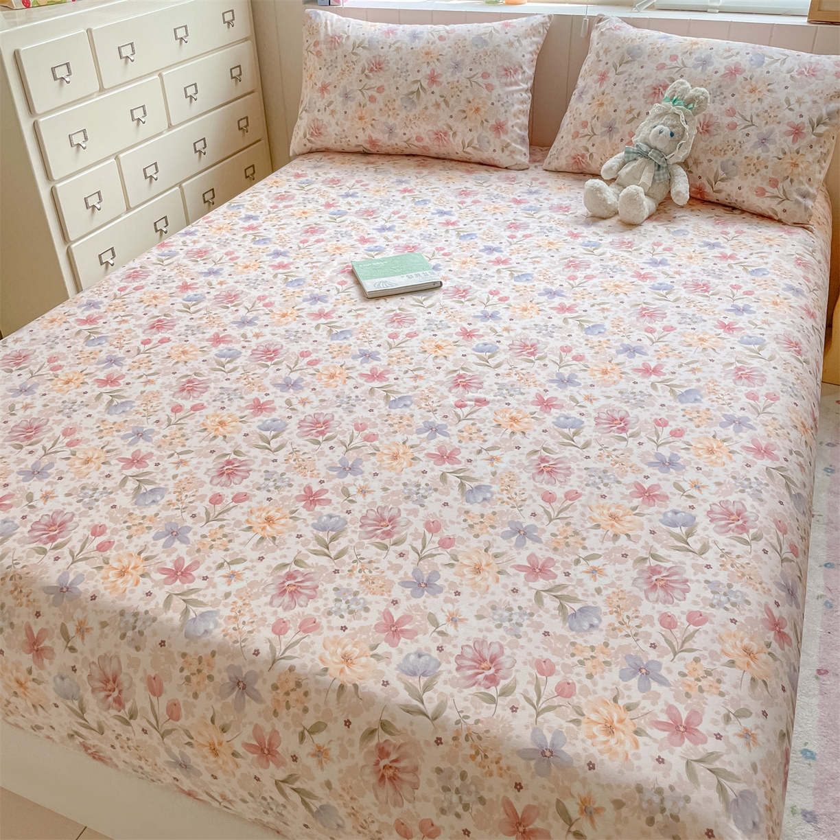 91家纺网 家纺一手货源 找家纺 （总）如约 2025新款全棉印花单床笠