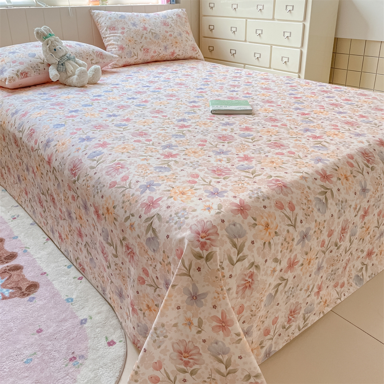 91家纺网 家纺一手货源 找家纺 （总）如约 2025新款全棉印花单床单