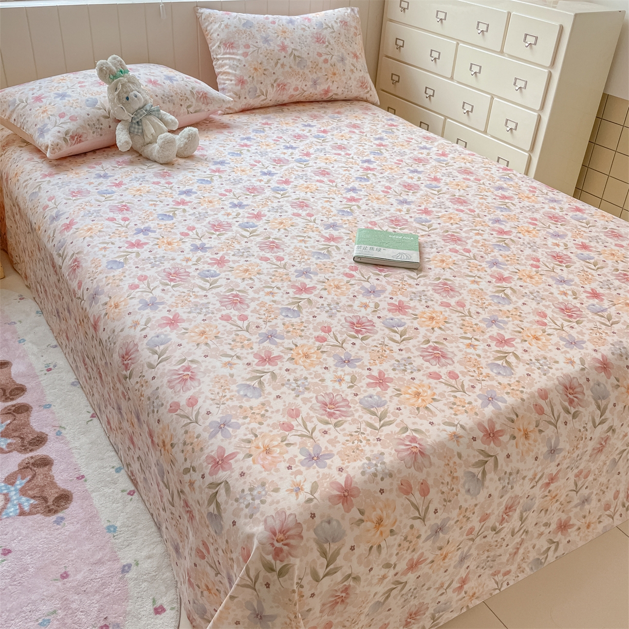 91家纺网 家纺一手货源 找家纺 （总）如约 2025新款全棉印花单床单