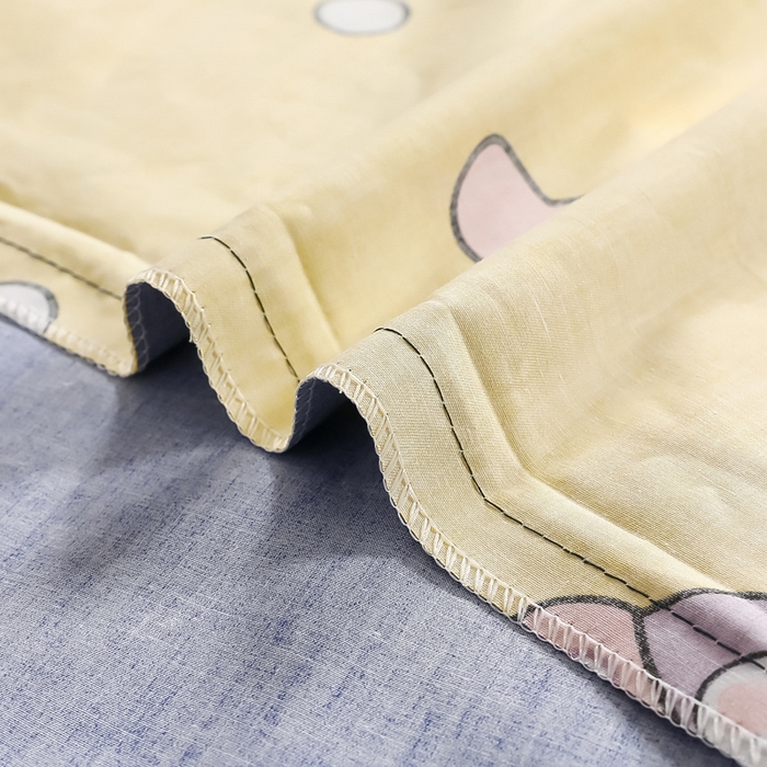 91家纺网 家纺一手货源 找家纺 鱼宝 2025新款全棉幼儿园套件 三件套—童真系列 星空小兔