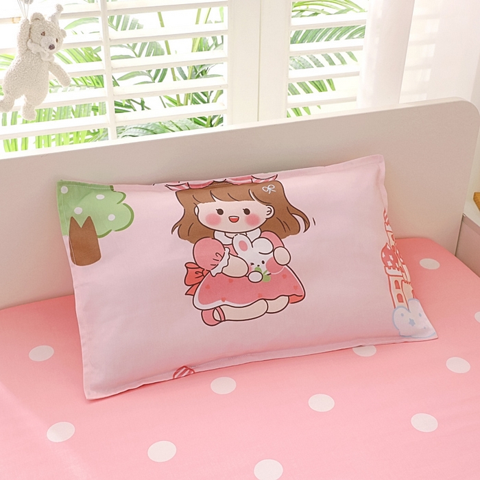 91家纺网 家纺一手货源 找家纺 鱼宝 2025新款全棉幼儿园套件 三件套—童真系列 花园公主