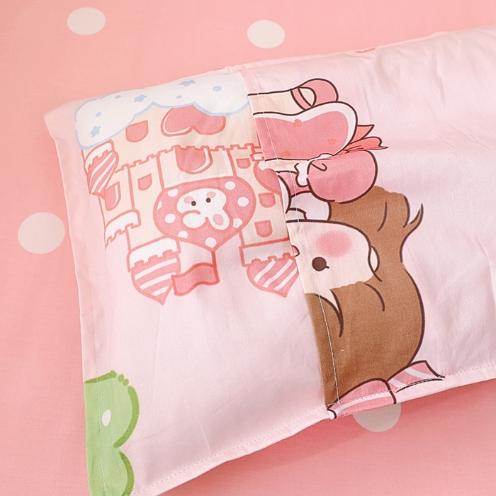 91家纺网 家纺一手货源 找家纺 鱼宝 2025新款全棉幼儿园套件 三件套—童真系列 花园公主