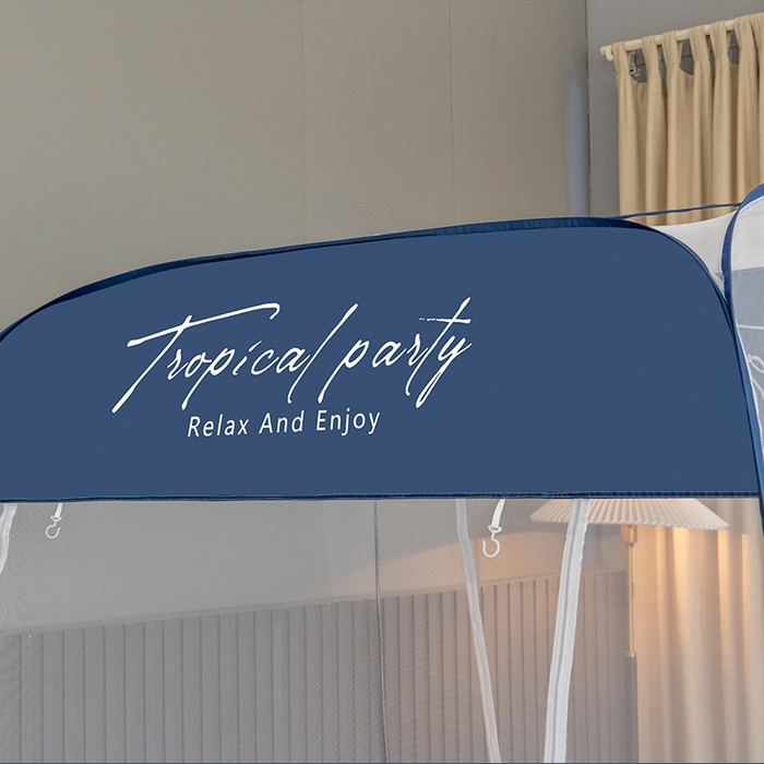 91家纺网 家纺一手货源 找家纺 （总）佳梦家纺 2025新款印花大顶免安装蚊帐