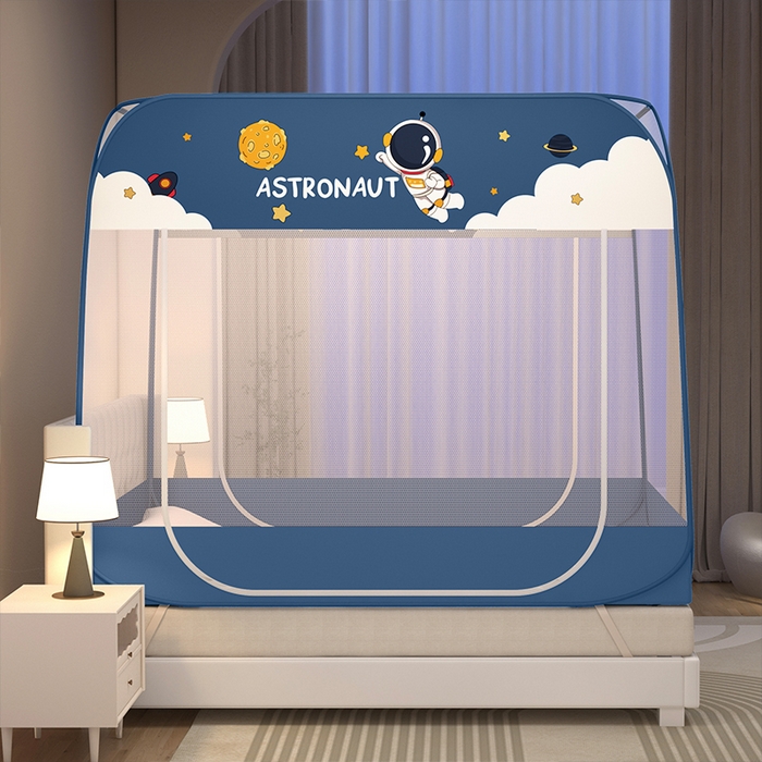 91家纺网 家纺一手货源 找家纺 （总）佳梦家纺 2025新款印花大顶免安装蚊帐