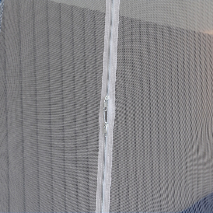 91家纺网 家纺一手货源 找家纺 佳梦家纺 2025新款印花大顶免安装蚊帐 条纹蓝 布三角