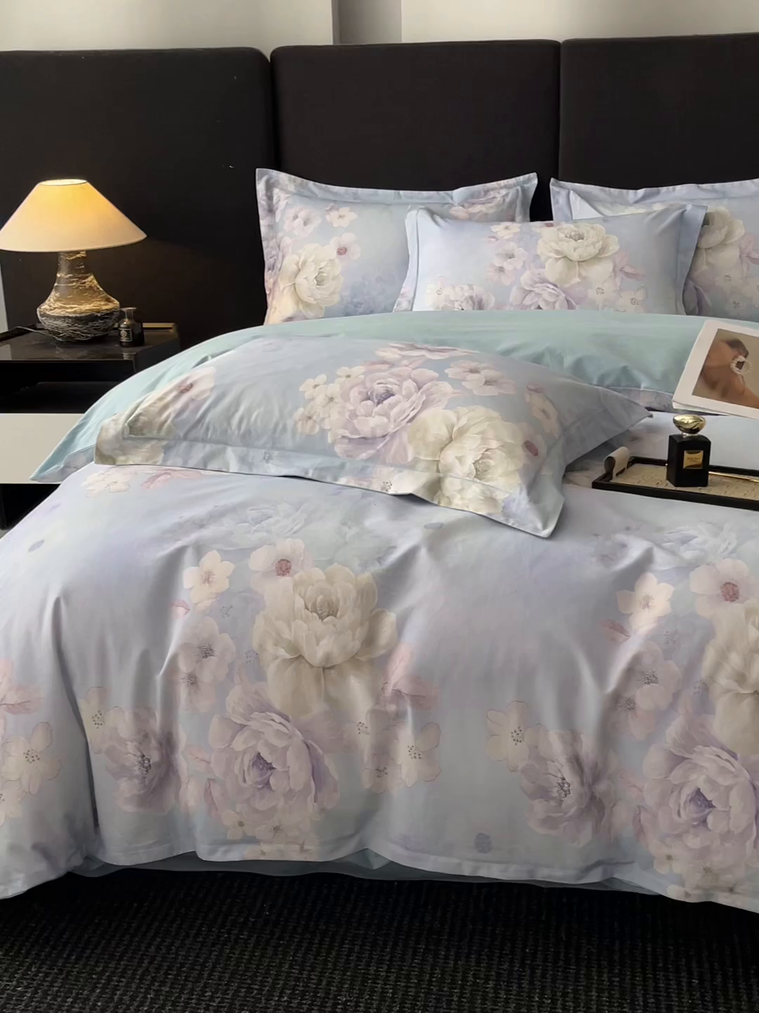 91家纺网 家纺一手货源 找家纺 格里芬 2025全棉加厚磨毛纯棉生态磨毛印花四件套 丽芙-兰