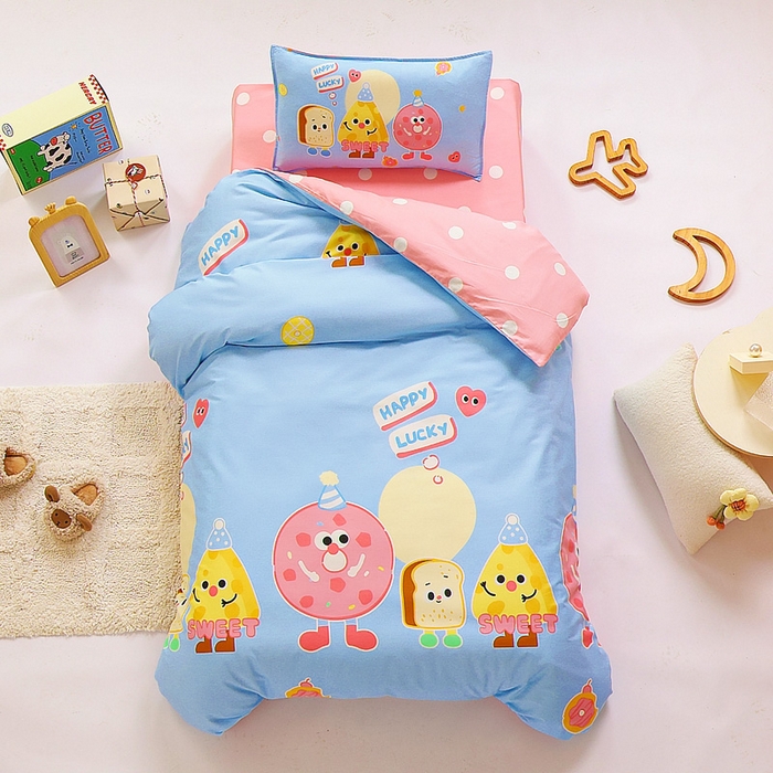 鱼宝 2025新款全棉幼儿园套件 三件套—童真系列 曲奇面包