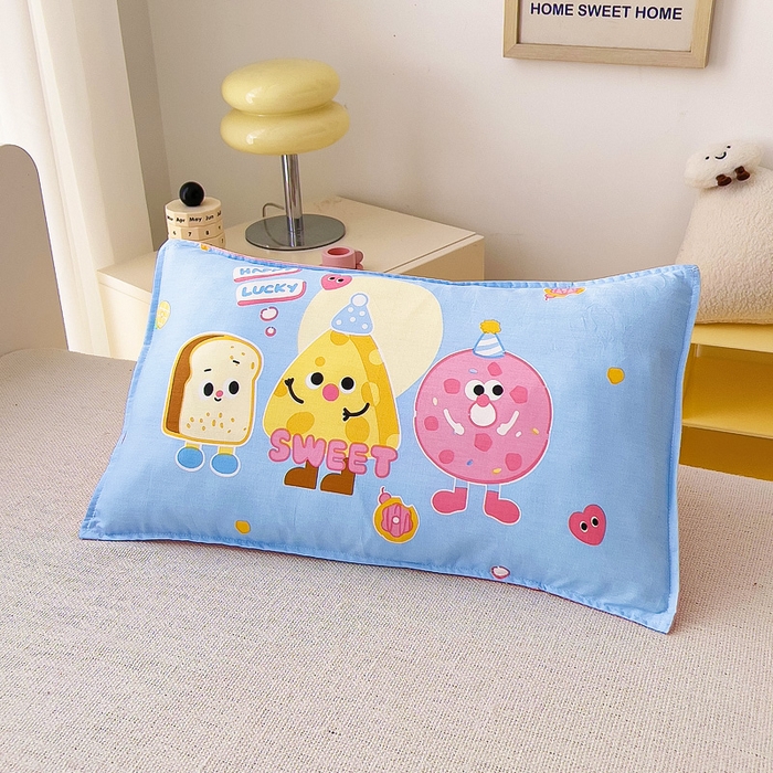 91家纺网 家纺一手货源 找家纺 鱼宝 2025新款全棉幼儿园套件 三件套—童真系列 曲奇面包