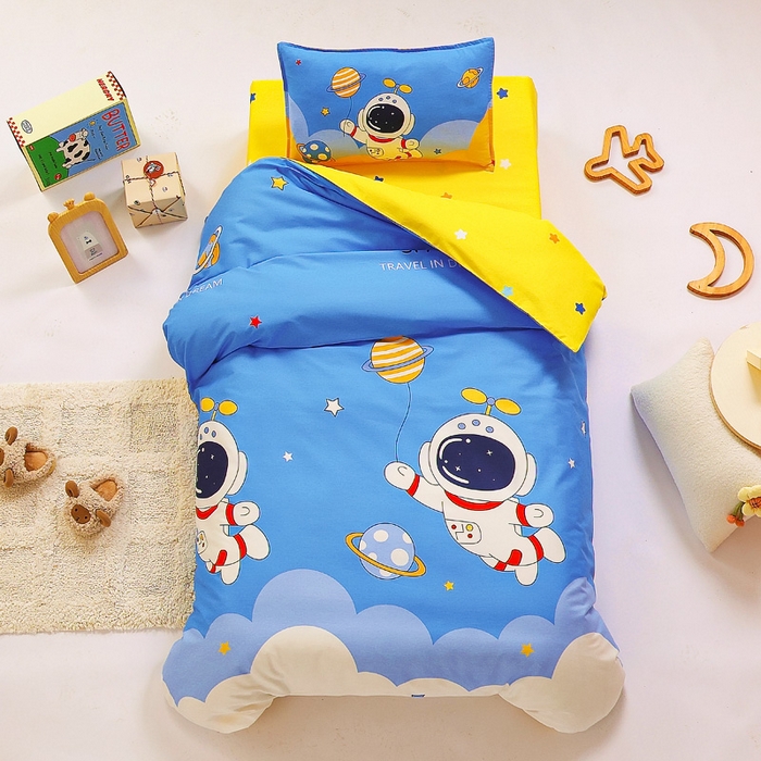 鱼宝 2025新款全棉幼儿园套件 三件套—童真系列 太空飞行