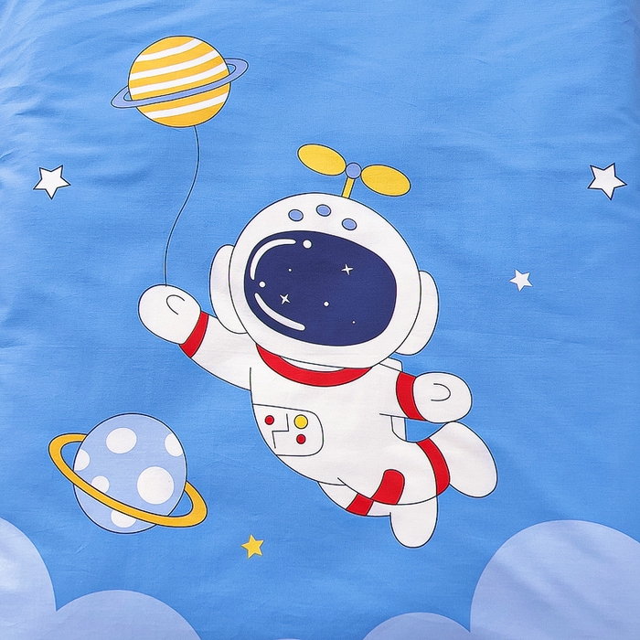 91家纺网 家纺一手货源 找家纺 鱼宝 2025新款全棉幼儿园套件 三件套—童真系列 太空飞行