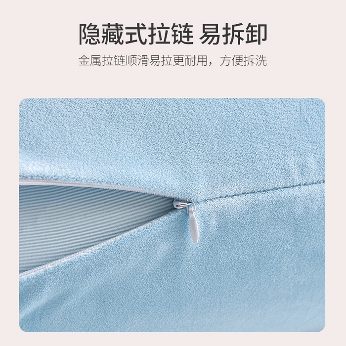 91家纺网 家纺一手货源 找家纺 栩裕纺织 2025新款舒适亲肤海马抱枕 宝宝绒-天蓝