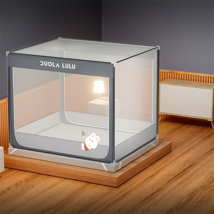 91家纺网 家纺一手货源 找家纺 （总）佳梦家纺 2025新款lulu烫画款坐床蚊帐