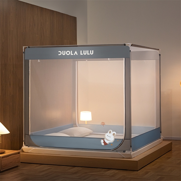 91家纺网 家纺一手货源 找家纺 （总）佳梦家纺 2025新款lulu烫画款坐床蚊帐