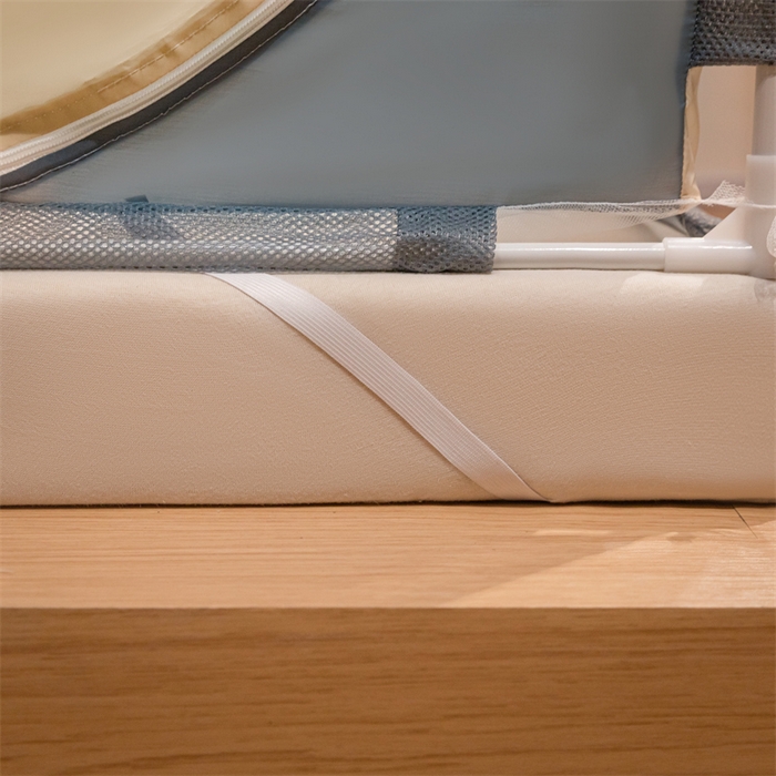 91家纺网 家纺一手货源 找家纺 佳梦家纺 2025新款lulu烫画款坐床蚊帐 LULU-奶油黄