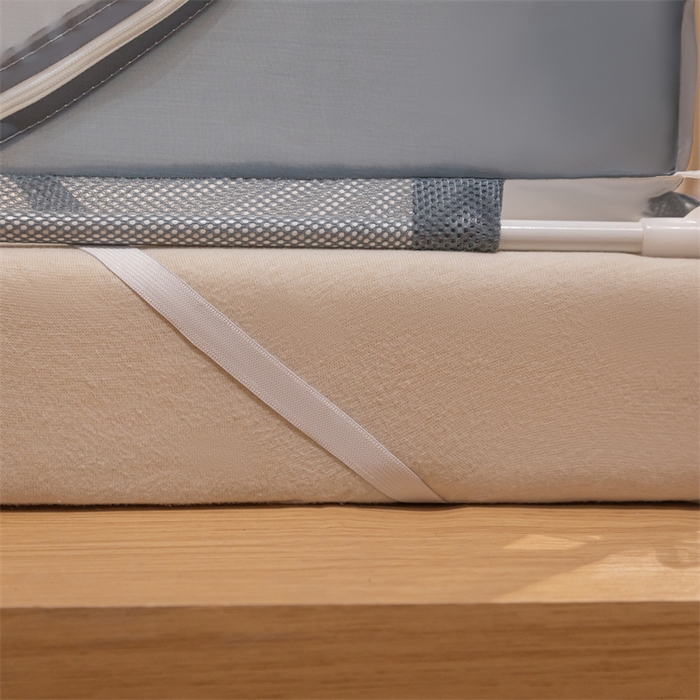 91家纺网 家纺一手货源 找家纺 佳梦家纺 2025新款lulu烫画款坐床蚊帐 LULU-丁香灰