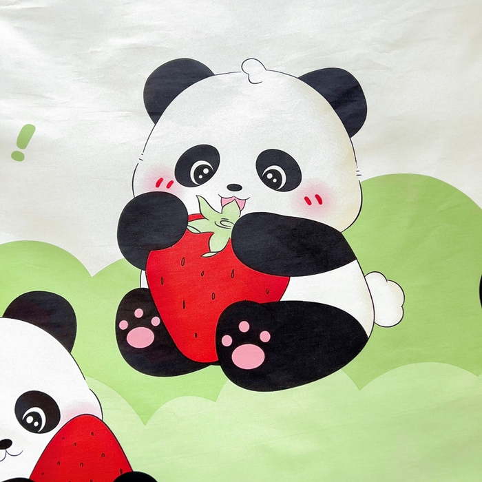 91家纺网 家纺一手货源 找家纺 鱼宝 2025新款全棉幼儿园套件 三件套—童真系列 哈喽熊猫