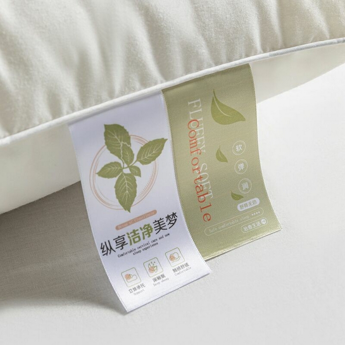 91家纺网 家纺一手货源 找家纺 小米枕芯 2025新款全棉立体单边枕头枕芯-苹果花 单边-高700克