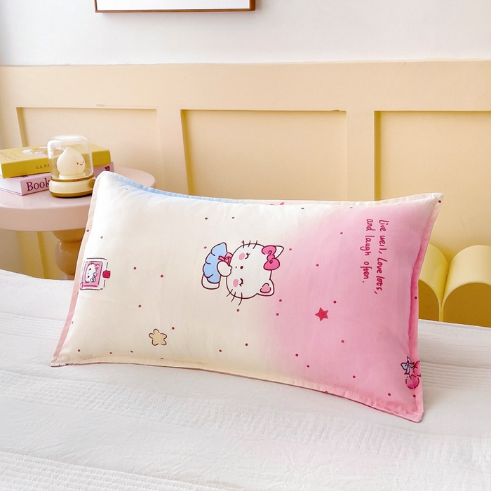 91家纺网 家纺一手货源 找家纺 鱼宝 2025新款全棉幼儿园套件 三件套—童真系列 梦幻猫咪