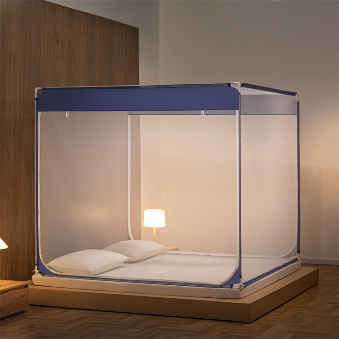 91家纺网 家纺一手货源 找家纺 （总）佳梦家纺 2025新款大方之家纯色坐床蚊帐