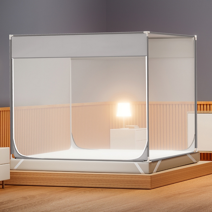 91家纺网 家纺一手货源 找家纺 （总）佳梦家纺 2025新款大方之家纯色坐床蚊帐