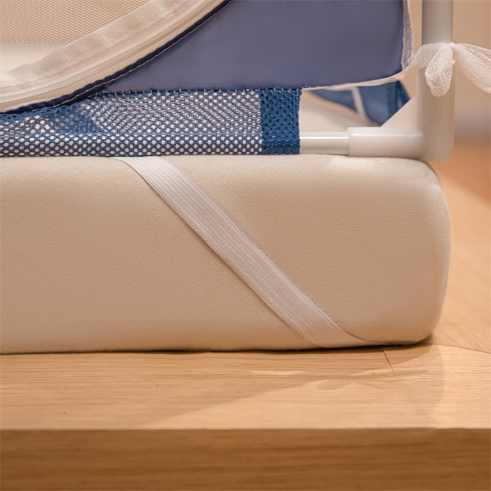 91家纺网 家纺一手货源 找家纺 佳梦家纺 2025新款大方之家纯色坐床蚊帐 蓝色