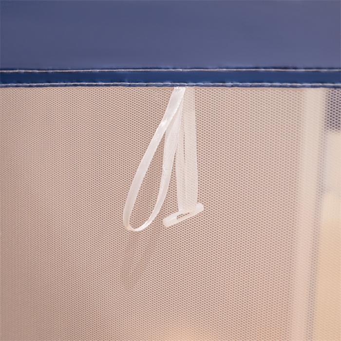 91家纺网 家纺一手货源 找家纺 佳梦家纺 2025新款大方之家纯色坐床蚊帐 蓝色